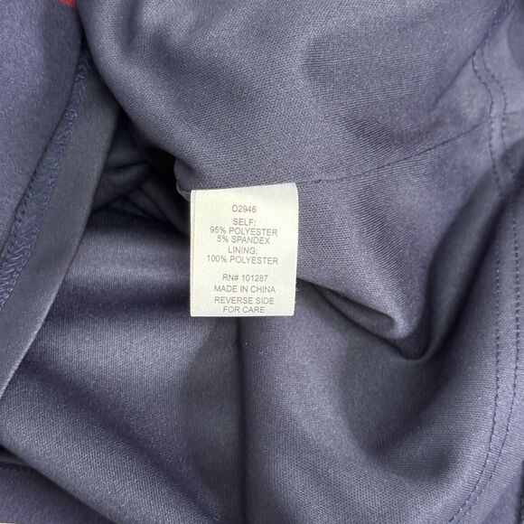 Alexia Admor Flare Sleeve Shift Dress M Blue Burgundy Mod Retro MCM Gogo Party - Picture 12 of 13